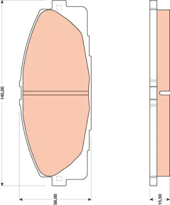 Brake Pad Set, disc brake TRW Braking 