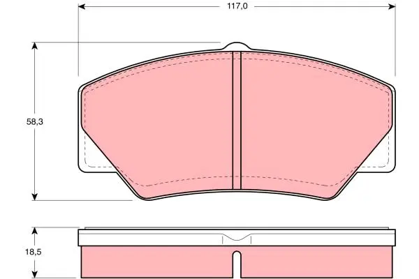 Brake Pad Set, disc brake TRW Braking 