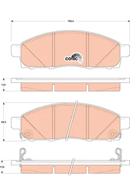 Brake Pad Set, disc brake TRW Braking 