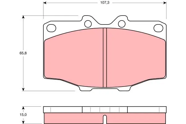 Brake Pad Set, disc brake TRW Braking 
