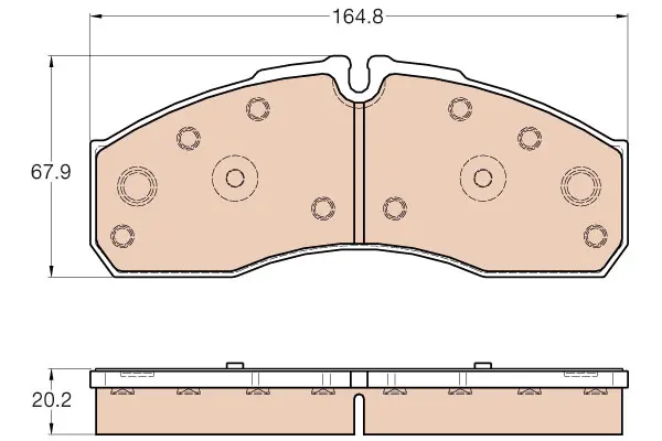 Brake Pad Set, disc brake TRW Braking 