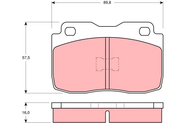 Brake Pad Set, disc brake TRW Braking 