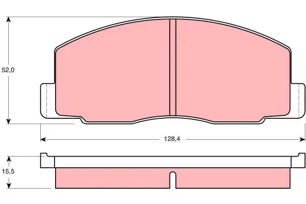 Brake Pad Set, disc brake TRW Braking 