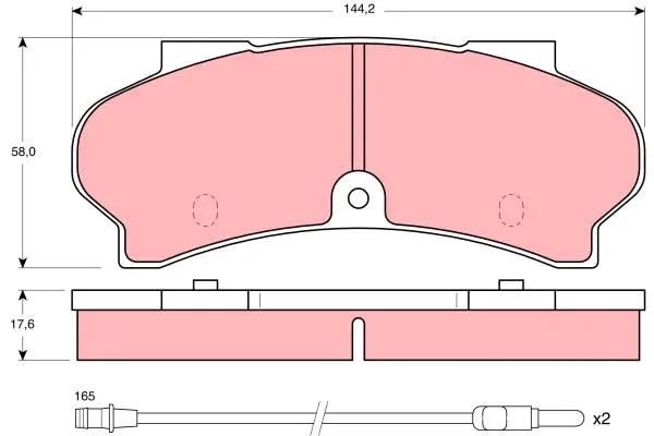 Brake Pad Set, disc brake TRW Braking 