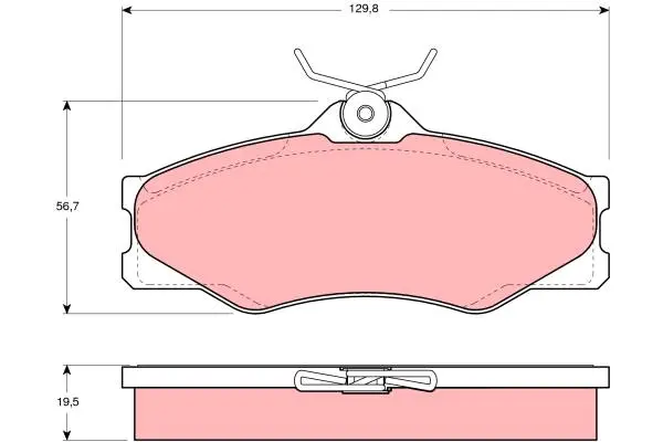 Brake Pad Set, disc brake TRW Braking 