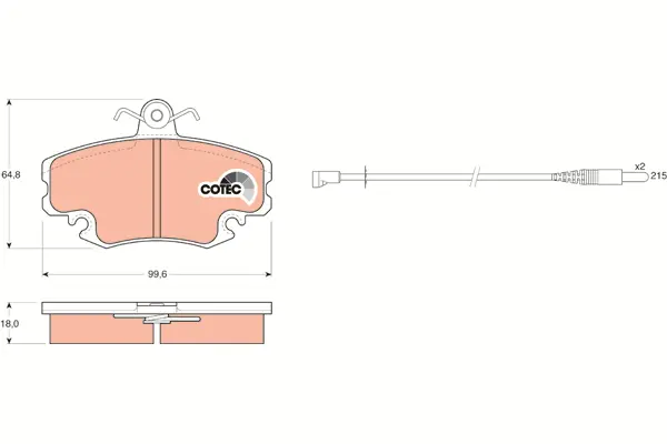 Brake Pad Set, disc brake TRW Braking 