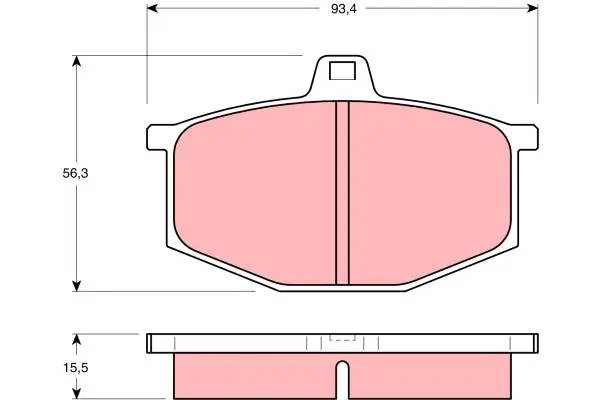 Brake Pad Set, disc brake TRW Braking 