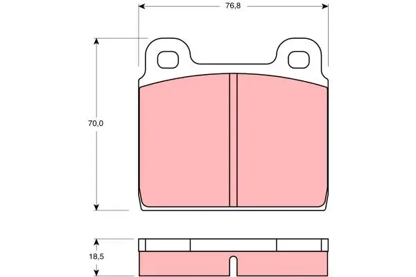 Brake Pad Set, disc brake TRW Braking 