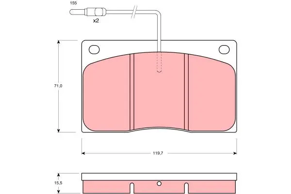 Brake Pad Set, disc brake TRW Braking 