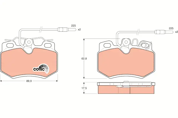Brake Pad Set, disc brake TRW Braking 