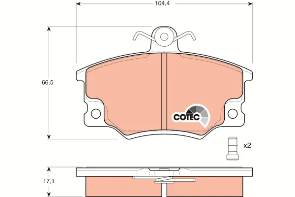 Brake Pad Set, disc brake TRW Braking 