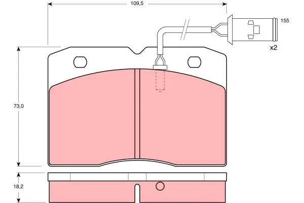 Brake Pad Set, disc brake TRW Braking 