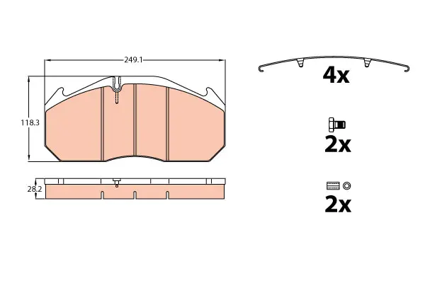 Brake Pad Set disc brake PROEQUIP 