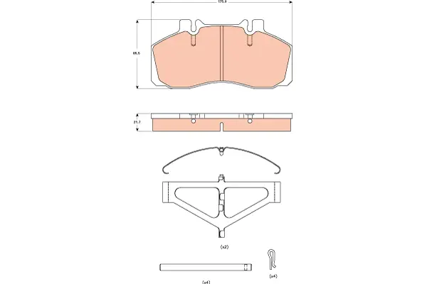 Brake Pad Set disc brake PROEQUIP 