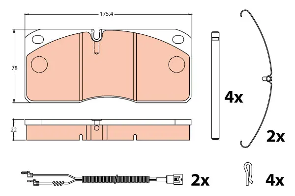 Brake Pad Set disc brake PROEQUIP 