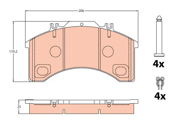 Brake Pad Set disc brake PROEQUIP 
