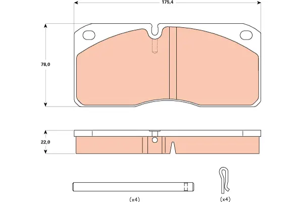Brake Pad Set disc brake PROEQUIP 