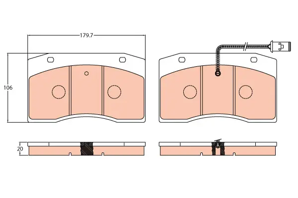 Brake Pad Set disc brake PROEQUIP 