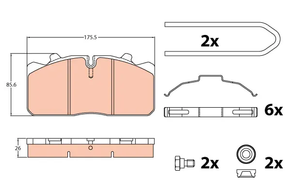 Brake Pad Set disc brake PROEQUIP 