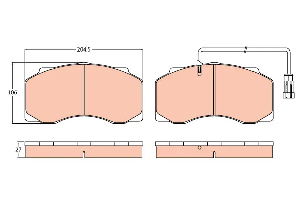 Brake Pad Set disc brake PROEQUIP 