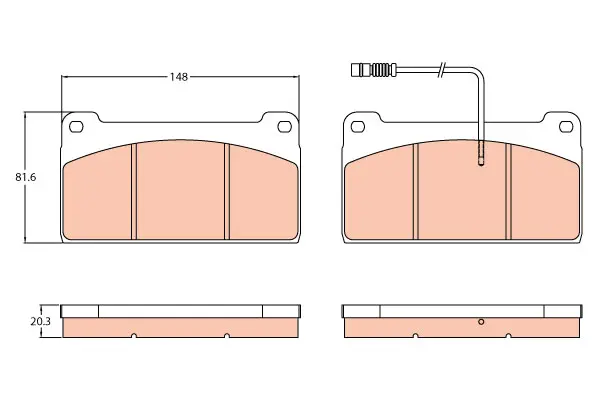 Brake Pad Set disc brake PROEQUIP 
