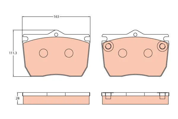 Brake Pad Set disc brake PROEQUIP 