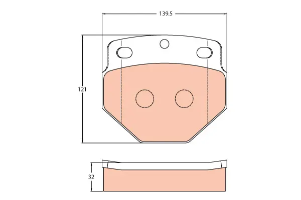 Brake Pad Set disc brake PROEQUIP 