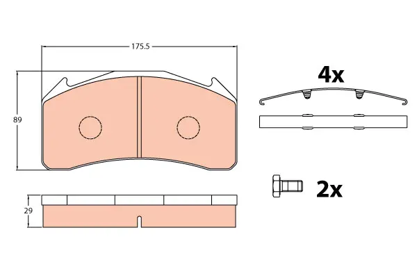 Brake Pad Set disc brake PROEQUIP 