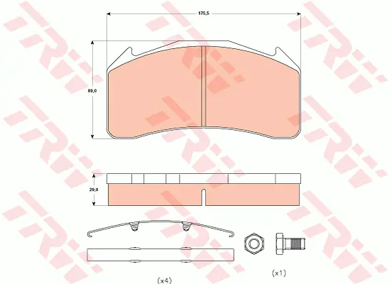 Brake Pad Set disc brake PROEQUIP 