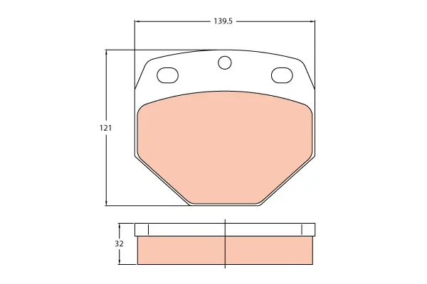 Brake Pad Set disc brake PROEQUIP 