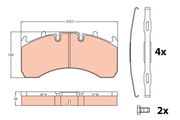 Brake Pad Set disc brake PROEQUIP 
