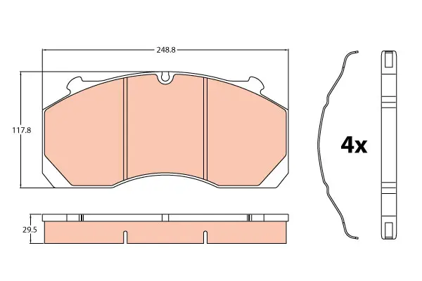 Brake Pad Set disc brake PROEQUIP 