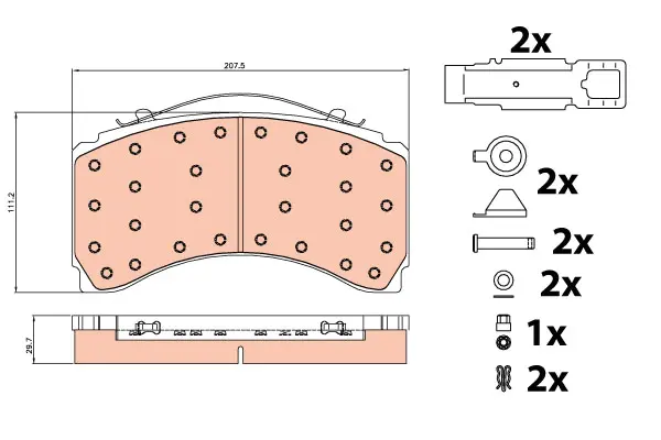 Brake Pad Set disc brake PROEQUIP 