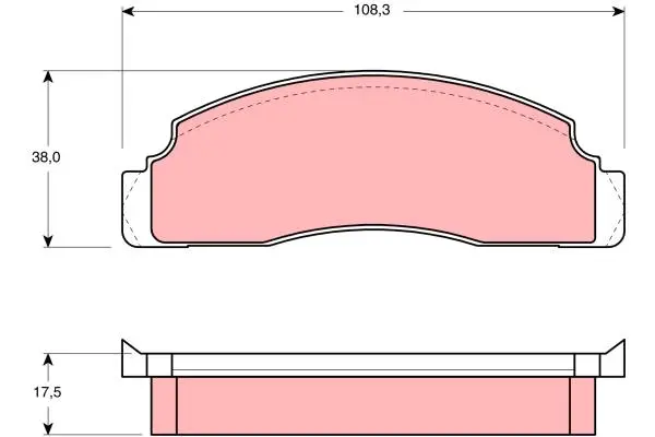 Brake Pad Set, disc brake TRW Braking 