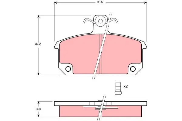 Brake Pad Set, disc brake TRW Braking 