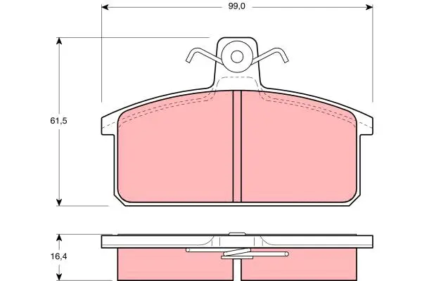 Brake Pad Set, disc brake TRW Braking 