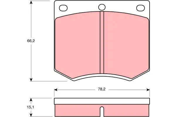 Brake Pad Set, disc brake TRW Braking 