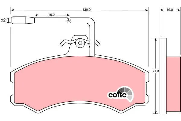 Brake Pad Set, disc brake TRW Braking 
