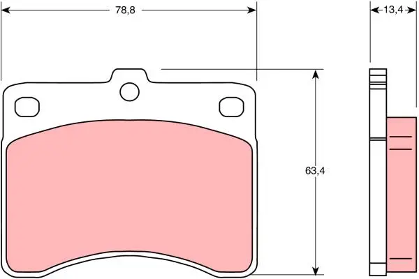 Brake Pad Set, disc brake TRW Braking 