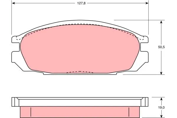 Brake Pad Set, disc brake TRW Braking 