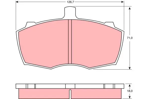 Brake Pad Set, disc brake TRW Braking 