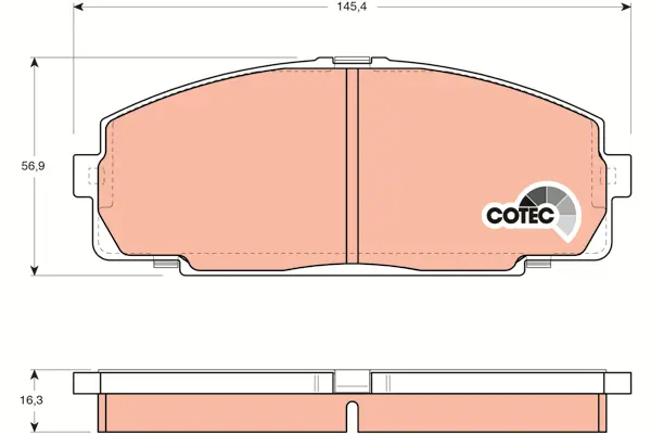 Brake Pad Set, disc brake TRW Braking 