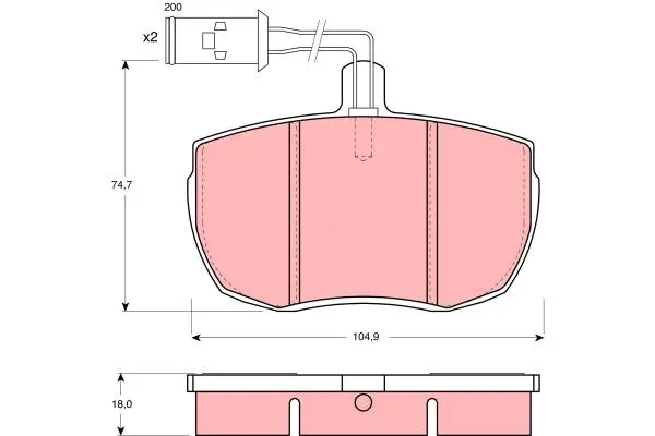 Brake Pad Set, disc brake TRW Braking 