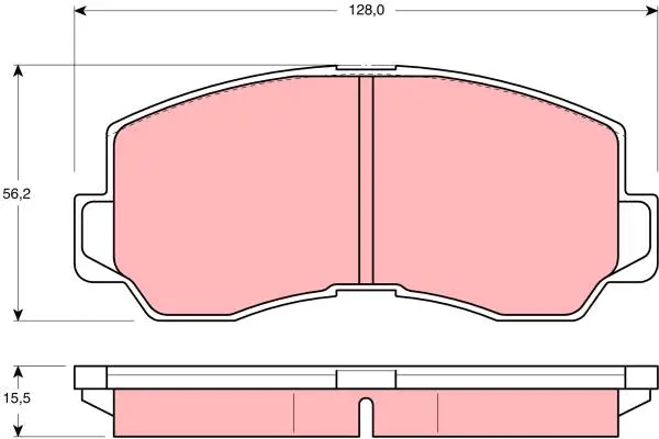 Brake Pad Set, disc brake TRW Braking 
