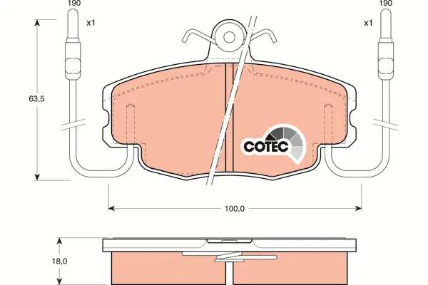 Brake Pad Set, disc brake TRW Braking 