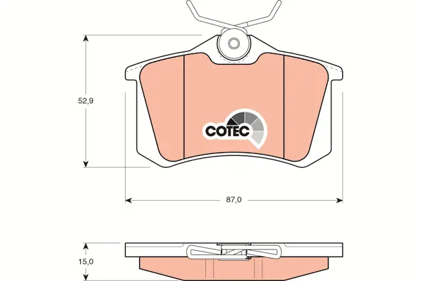 Brake Pad Set, disc brake TRW Braking 