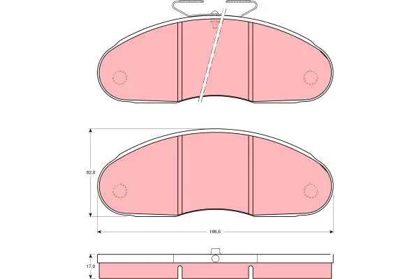 Brake Pad Set, disc brake TRW Braking 