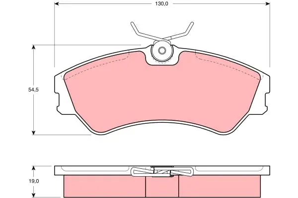 Brake Pad Set, disc brake TRW Braking 