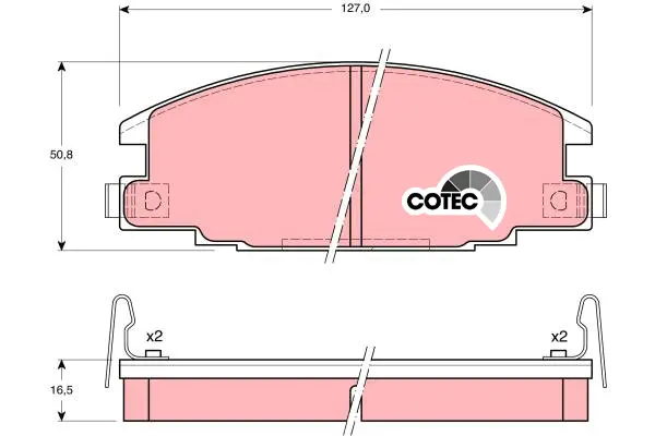 Brake Pad Set, disc brake TRW Braking 