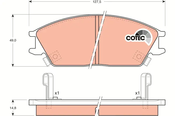 Brake Pad Set, disc brake TRW Braking 